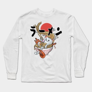 ramen cat Long Sleeve T-Shirt